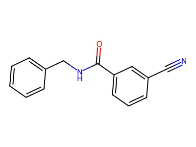 N-benzyl-3-cyanobenzamide structure