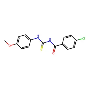 Benzamide, 4-chloro-N-[[(4-methoxyphenyl)amino]thioxomethyl]- structure
