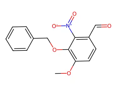 Benzaldehyde, 4-methoxy-2-nitro-3-(phenylmethoxy)- structure
