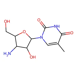 3'-Amino-3'-deoxy-5-methyluridine structure