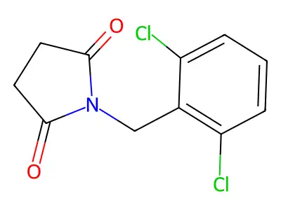 1-[(2,6-Dichlorophenyl)methyl]pyrrolidine-2,5-dione structure