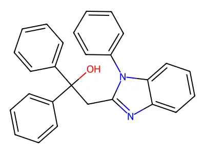 1,1-Diphenyl-2-(1-phenylbenzimidazol-2-yl)ethanol structure