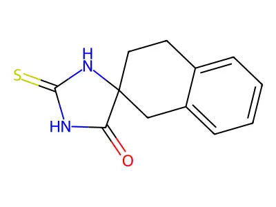 2'-sulfanylidenespiro[2,4-dihydro-1H-naphthalene-3,5'-imidazolidine]-4'-one structure