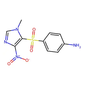 Benzenamine, 4-((1-methyl-4-nitro-1H-imidazol-5-yl)sulfonyl)- structure