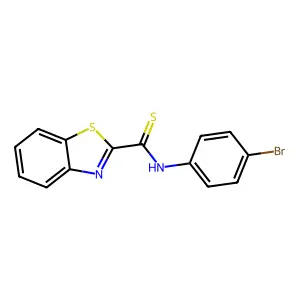 N-(4-bromophenyl)-1,3-benzothiazole-2-carbothioamide structure