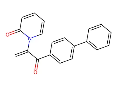 2(1H)-Pyridinone, 1-(1-((1,1'-biphenyl)-4-ylcarbonyl)ethenyl)- structure