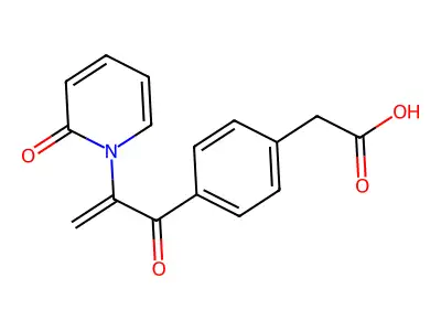 Benzeneacetic acid, 4-(1-oxo-2-(2-oxo-1(2H)-pyridinyl)-2-propenyl)- structure