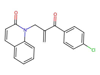 2(1H)-Quinolinone, 1-(2-(4-chlorobenzoyl)-2-propenyl)- structure