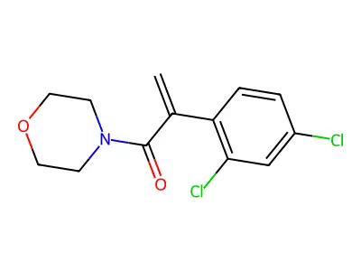 Morpholine, 4-(2-(2,4-dichlorophenyl)-1-oxo-2-propenyl)- structure