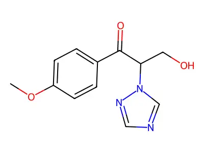 3-Hydroxy-2-(1H-1,2,4-triazol-1-yl)-4'-methoxypropiophenone structure