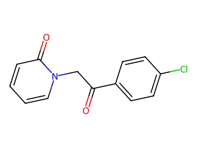 1-[2-(4-chlorophenyl)-2-oxoethyl]-2(1H)-pyridinone structure
