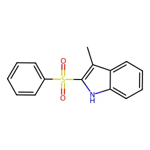 3-methyl-2-(phenylsulfonyl)-1H-indole structure