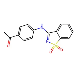 1-[4-[(1,1-Dioxo-1,2-benzothiazol-3-yl)amino]phenyl]ethanone structure