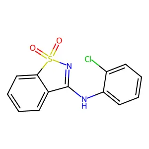 N-(2-chlorophenyl)-1,1-dioxo-1,2-benzothiazol-3-amine structure