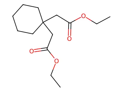 Ethyl 2-[1-(2-ethoxy-2-oxoethyl)cyclohexyl]acetate structure