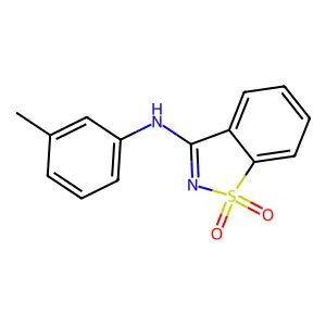 N-(3-methylphenyl)-1,1-dioxo-1,2-benzothiazol-3-amine structure
