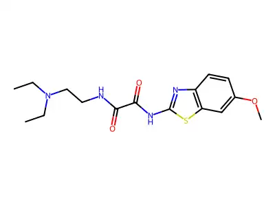 Ethanediamide, N-(2-(diethylamino)ethyl)-N'-(6-methoxy-2-benzothiazolyl)- structure