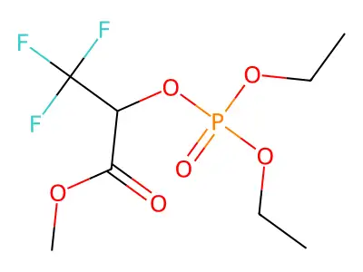 Lactic acid, 3,3,3-trifluoro-, methyl ester, diethyl phosphate structure
