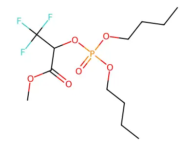 Lactic acid, 3,3,3-trifluoro-, methyl ester, dibutyl phosphate structure