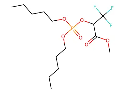 Lactic acid, 3,3,3-trifluoro-, methyl ester, dipentyl phosphate structure