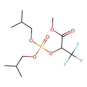 Lactic acid, 3,3,3-trifluoro-, methyl ester, diisobutyl phosphate structure