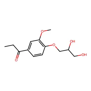 Propiophenone, 4'-(2,3-dihydroxypropoxy)-3'-methoxy- structure