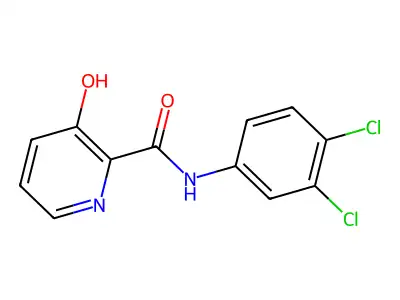 N-(3,4-dichlorophenyl)-3-hydroxypyridine-2-carboxamide structure