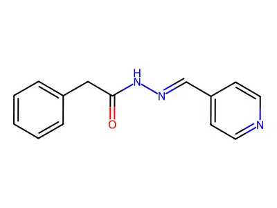 2-phenyl-N-[(E)-pyridin-4-ylmethylideneamino]acetamide structure