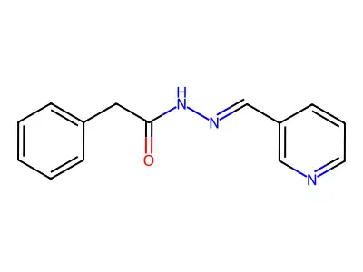 (E)-2-phenyl-N'-(pyridin-3-ylmethylene)acetohydrazide structure