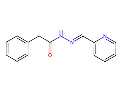 2-phenyl-N-[(E)-pyridin-2-ylmethylideneamino]acetamide structure