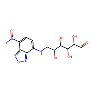 6-deoxy-N-(7-nitrobenz-2-oxa-1,3-diazol-4-yl)aminoglucose structure