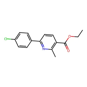 Ethyl 6-(4-chlorophenyl)-2-methylpyridine-3-carboxylate structure