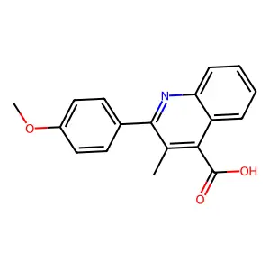 2-(4-Methoxyphenyl)-3-methylquinoline-4-carboxylic acid structure
