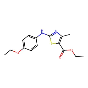 Ethyl 2-(4-ethoxyanilino)-4-methyl-1,3-thiazole-5-carboxylate structure