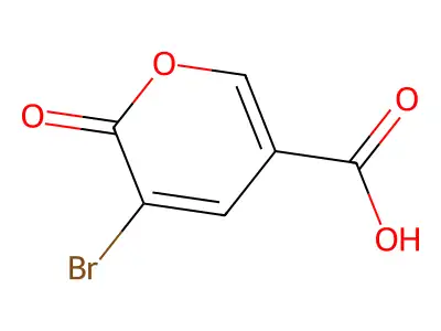 3-bromo-2-oxo-2H-pyran-5-carboxylic acid structure