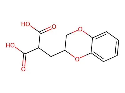 2-(2,3-Dihydro-1,4-benzodioxin-3-ylmethyl)propanedioic acid structure
