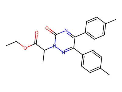 2-(1-Ethoxycarbonyl-1-ethyl)-3-oxo-5,6-di(p-methylphenyl)-as-triazine structure