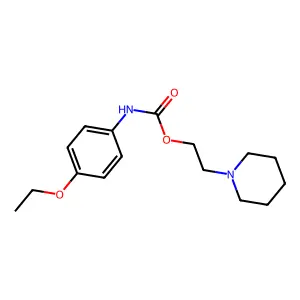 Carbamic acid, (4-ethoxyphenyl)-, 2-(1-piperidinyl)ethyl ester structure