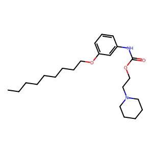 Carbamic acid, [3-(nonyloxy)phenyl]-, 2-(1-piperidinyl)ethyl ester structure