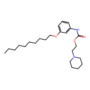 Carbamic acid, [3-(decyloxy)phenyl]-, 2-(1-piperidinyl)ethyl ester structure