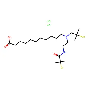 N-(11-undecanoic acid)-N,N'-bis(2-methyl-2-mercaptopropyl)ethylenediamine structure