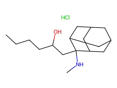 alpha-Butyl-2-(methylamino)tricyclo(3.3.1.1(sup 3,7))decane-2-ethanol hydrochloride structure