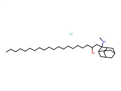2-(Methylamino)-alpha-octadecyltricyclo(3.3.1.1.(sup 3,7))decane-2-ethanol hydrochloride structure