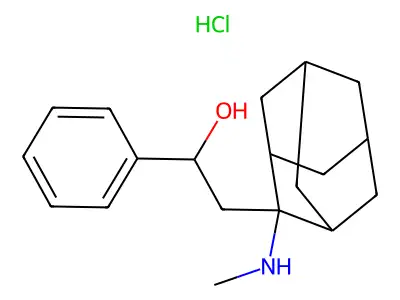 2-(Methylamino)-alpha-phenyltricyclo(3.3.1.1(sup 3,7))decane-2-ethanol hydrochloride structure