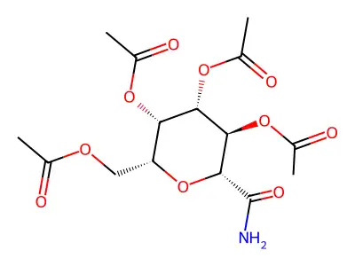 2,3,4,6-Tetra-O-acetyl-b-D-galactopyranosyl formamide structure