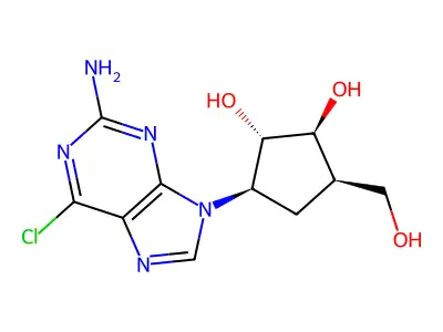 3-(2-Amino-6-chloropurin-9-yl)-5-(hydroxymethyl)cyclopentane-1,2-diol structure