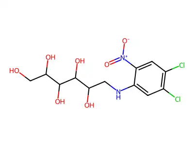 Sorbitol, 1-deoxy-1-(4,5-dichloro-2-nitroanilino)- structure