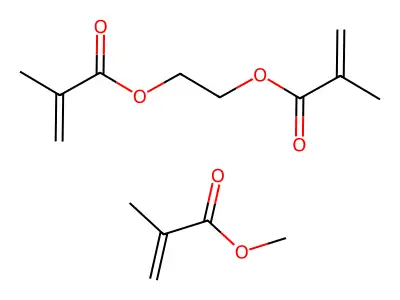 Ethane-1,2-diyl bis(2-methylprop-2-enoate)--methyl 2-methylprop-2-enoate (1/1) structure