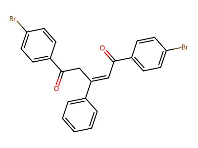 1,5-Bis(4-bromophenyl)-3-phenyl-2-pentene-1,5-dione structure