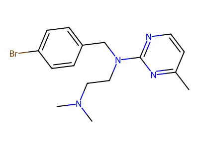Pyrimidine, 2-((p-bromobenzyl)(2-(dimethylamino)ethyl)amino)-4-methyl- structure